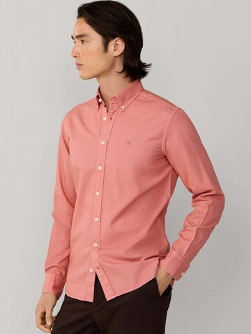 Hackett London Regular Fit Hemd 'Ess' in Rot