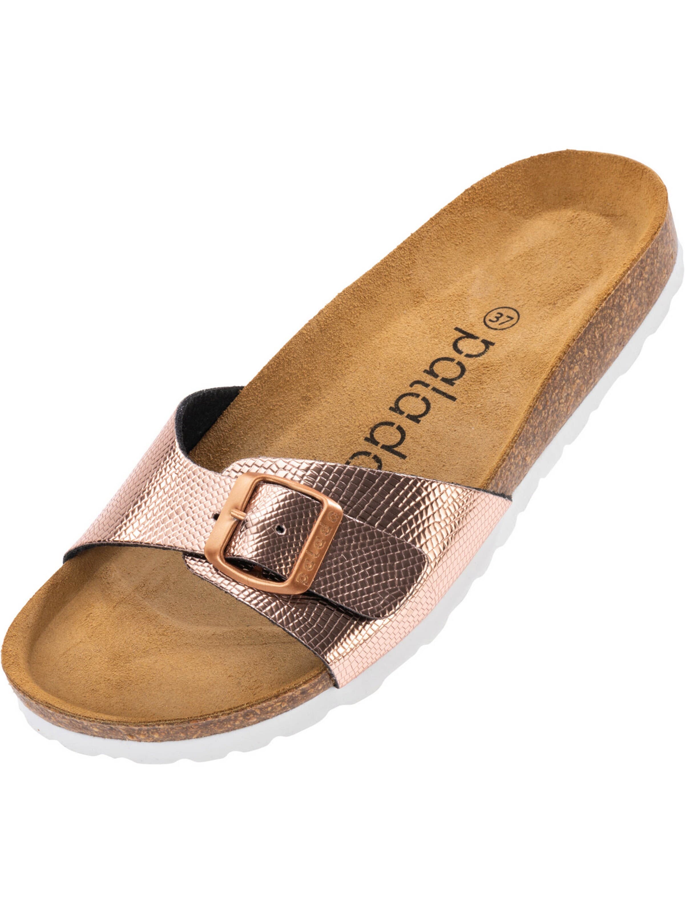 Palado - Zapatos abiertos 'Palado Malta Coralino' en oro: frente
