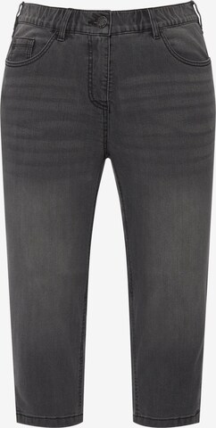 Ulla Popken Slimfit Jeans 'Sarah' in Grijs: voorkant