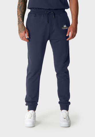 Oldskull Regular Workout Pants in Blue: front