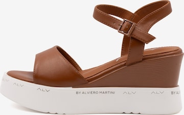 Alviero Martini Sandale in Braun: Vorderseite