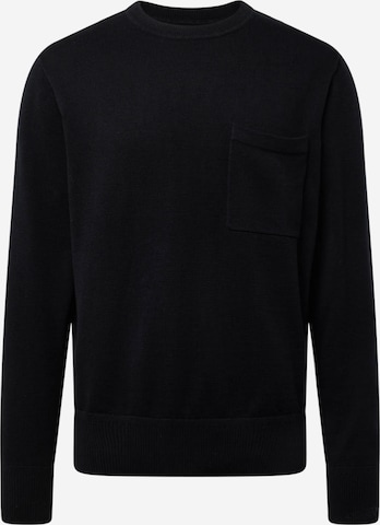 JACK & JONES Sweter 'NEAL' w kolorze czarny: przód