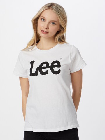 Maglietta 'LOGO TEE' di Lee in bianco: frontale