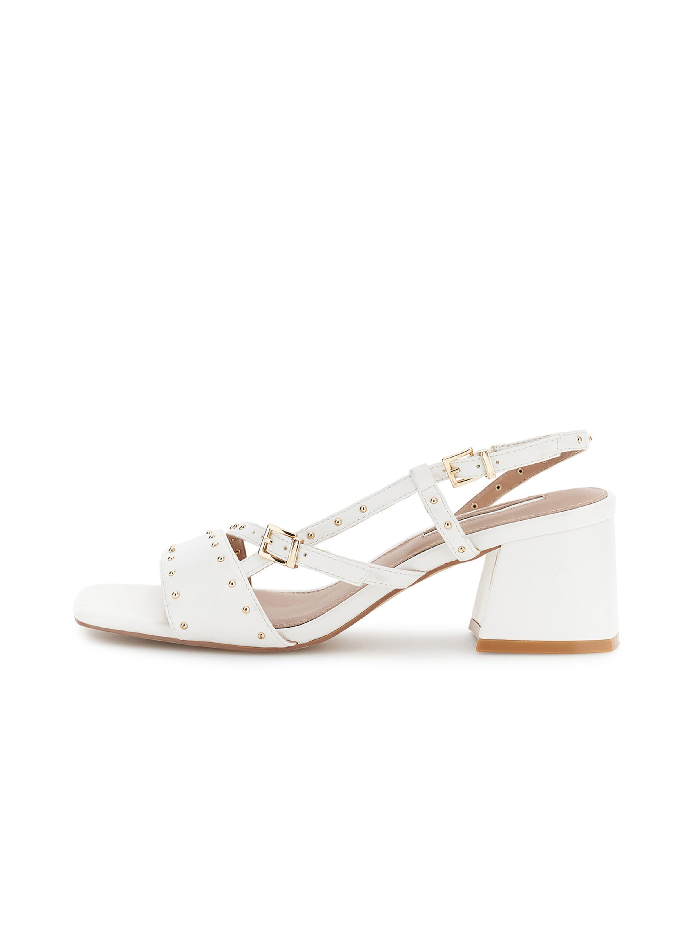 CAFè NOIR Sandaal in Wit: voorkant