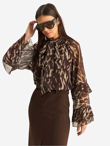 Chemisier Bianco Lucci en marron