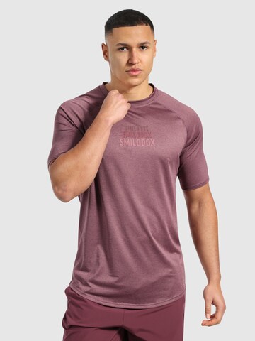 T-Shirt Smilodox en violet : devant