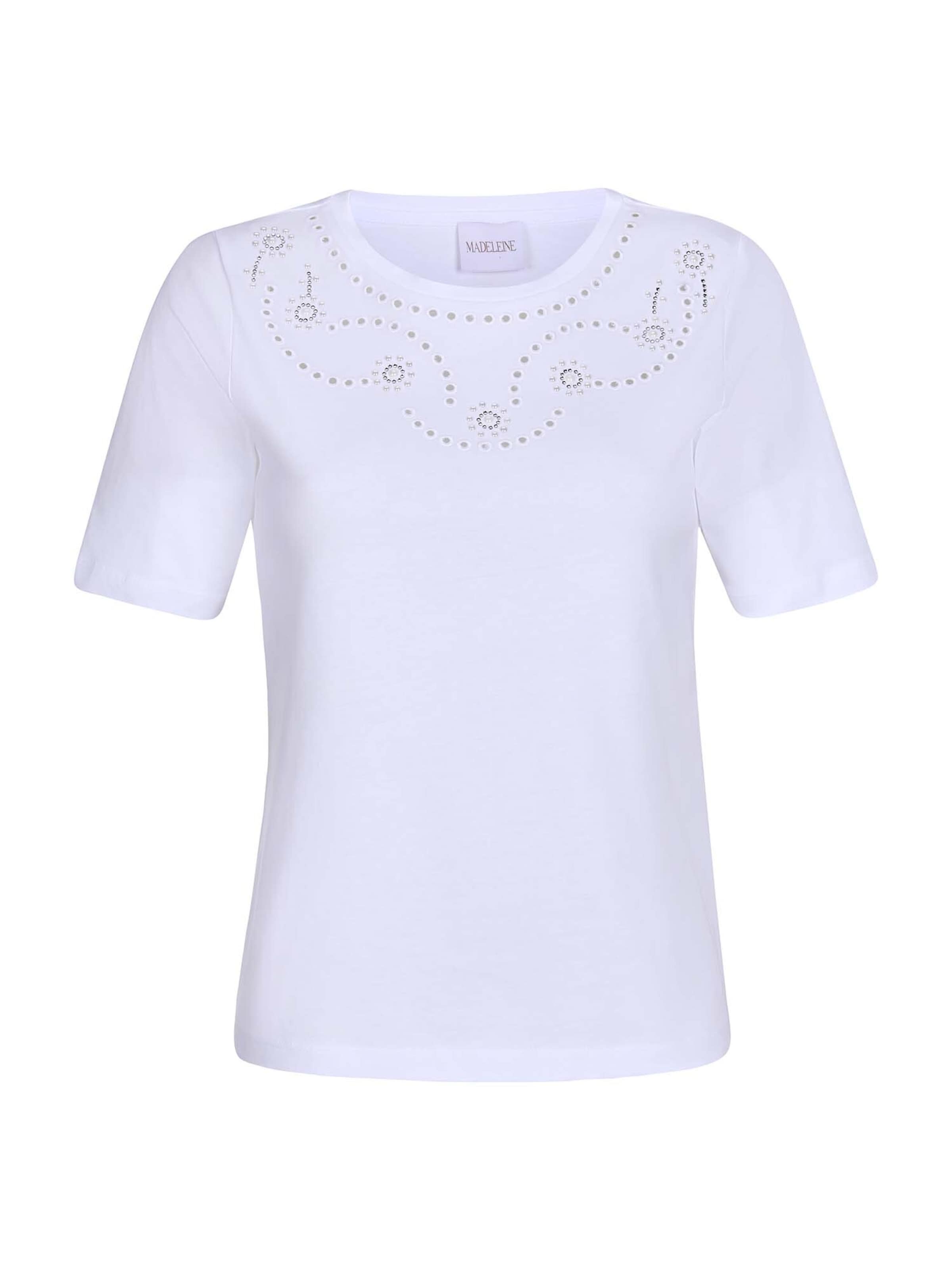 T-shirt MADELEINE en blanc : devant