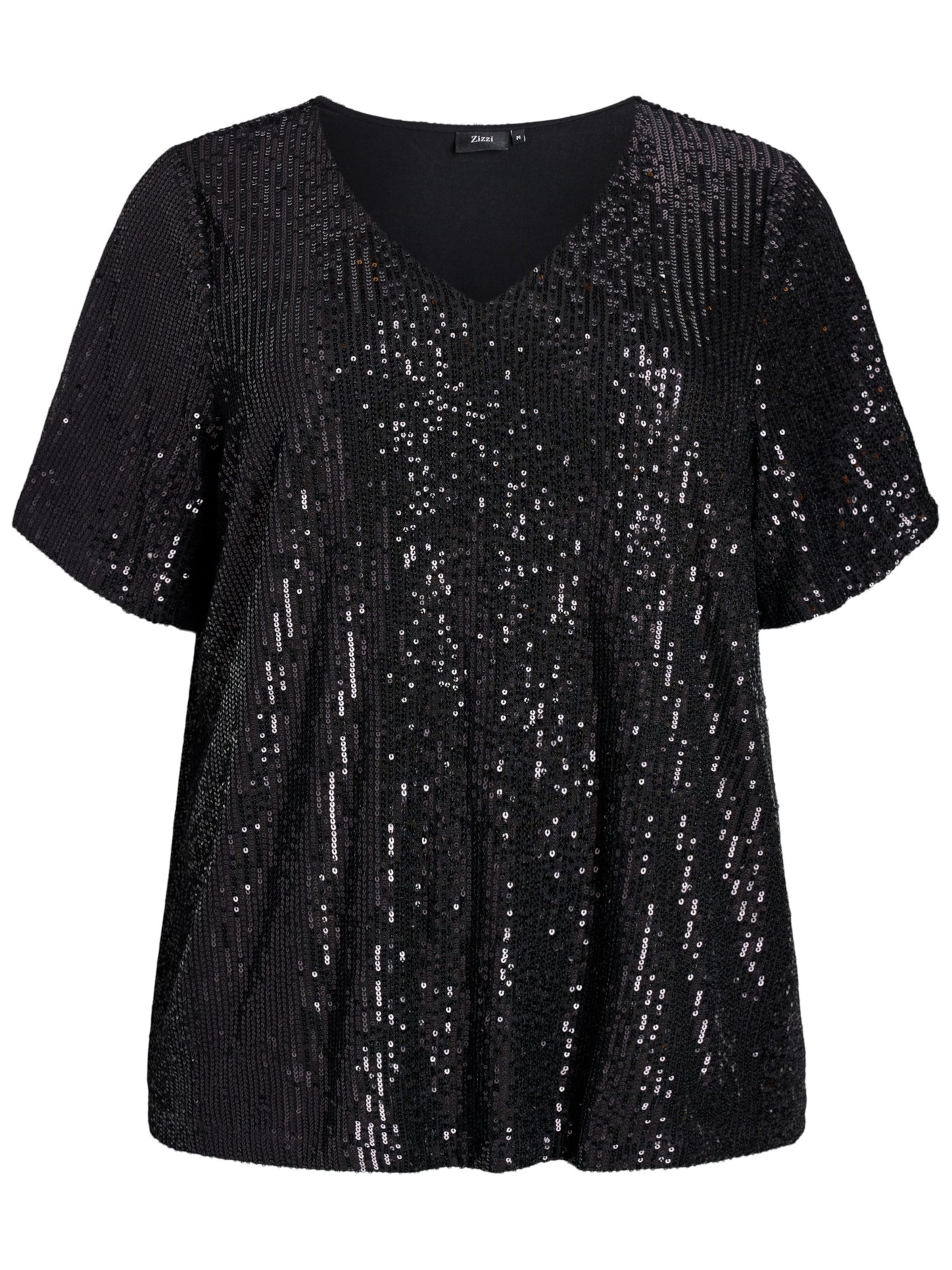 Zizzi Blusen 'Mlina' in Schwarz: Vorderseite