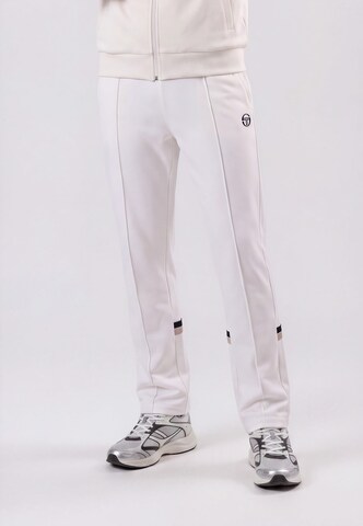 Regular Pantalon de sport 'Orion 024' Sergio Tacchini en blanc : devant