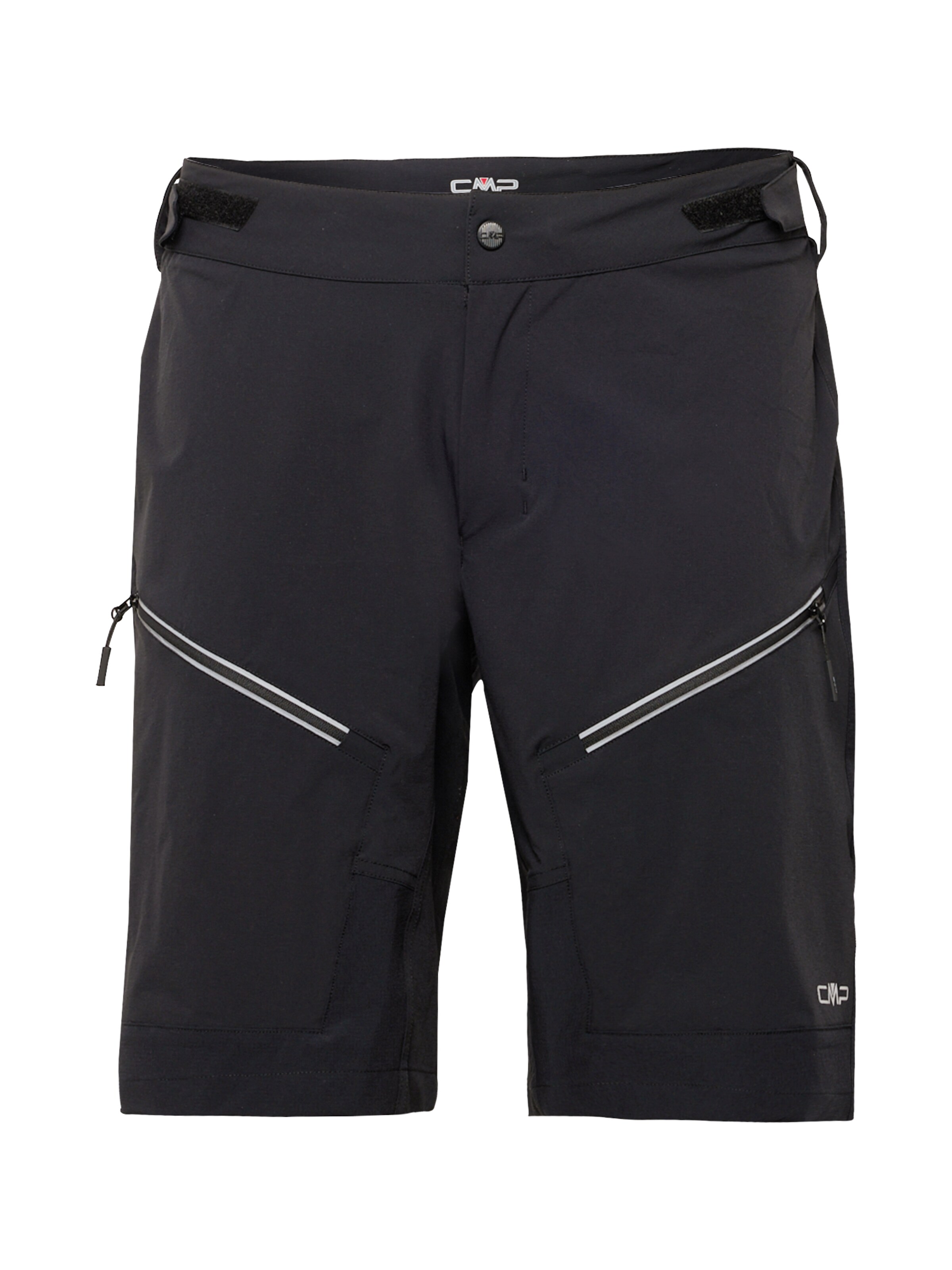 CMP Slimfit Sportshorts in Schwarz: Vorderseite