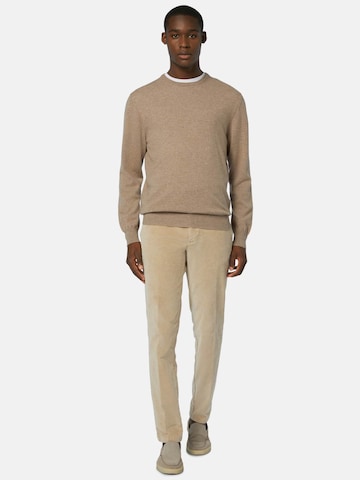 Coupe slim Pantalon à plis Boggi Milano en beige