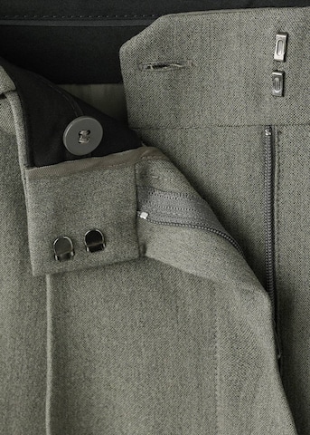 MANGO Wide leg Pleated Pants 'Napoli' in Green