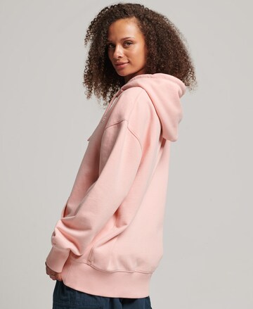 Superdry SUPERDRY Übergroßes Essential Hoodie aus Bio-Baumwolle in Pink