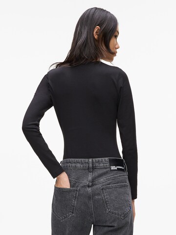 KARL LAGERFELD JEANS Bodi majica | črna barva