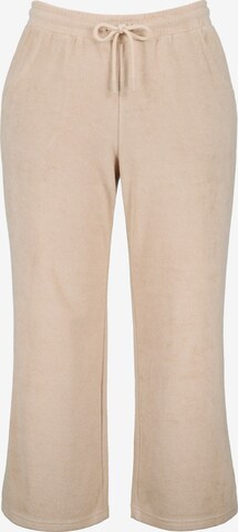 Ulla Popken Bootcut Broek in Beige: voorkant