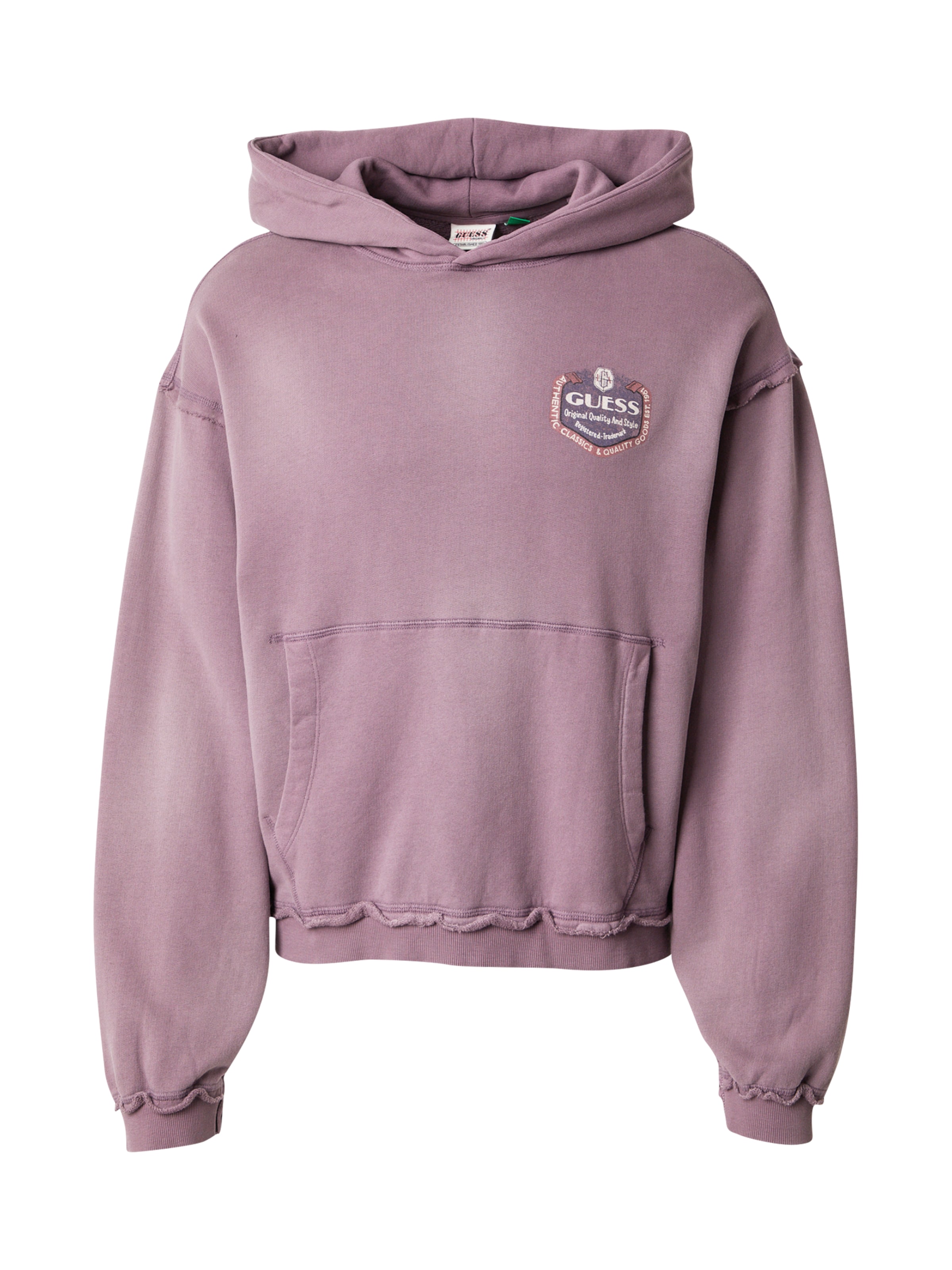 Bluză de molton de la GUESS Originals pe mov: față