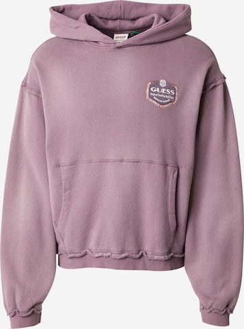 Sweat-shirt GUESS Originals en violet : devant