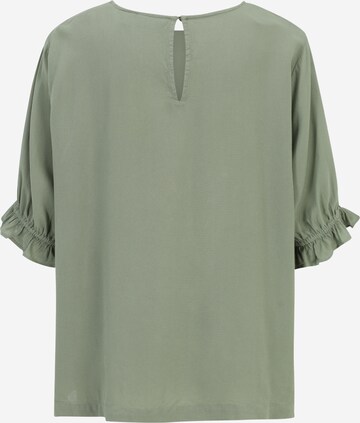 PIECES Curve Shirt 'NYA' in Green