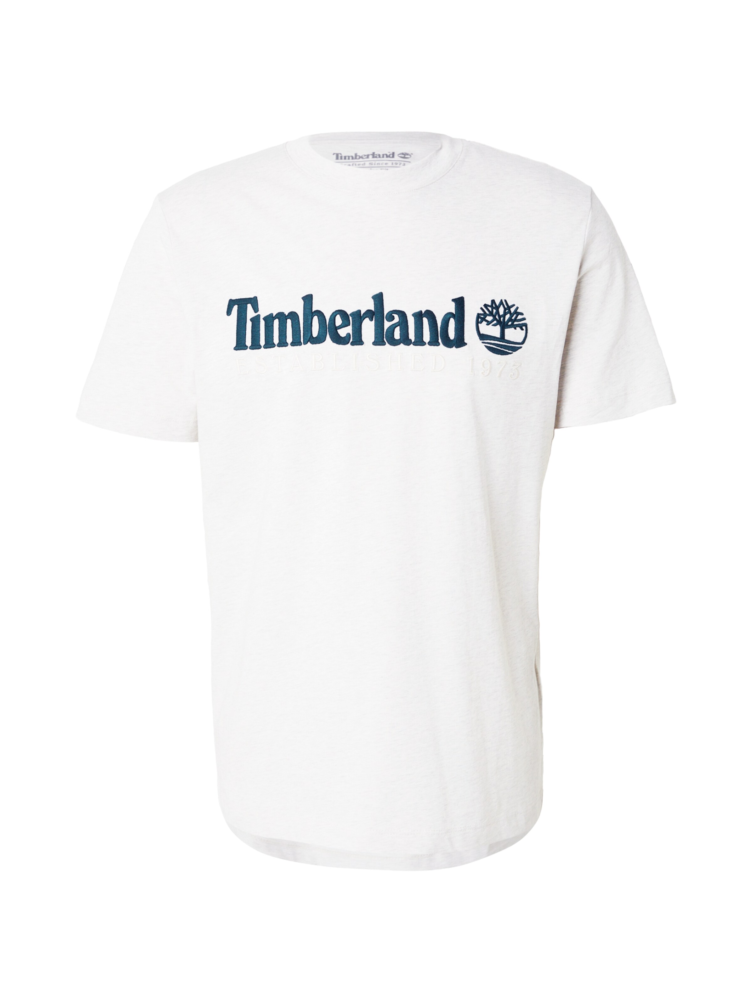 TIMBERLAND Majica 'ESTABLISHED 1973' | bela barva: sprednja stran