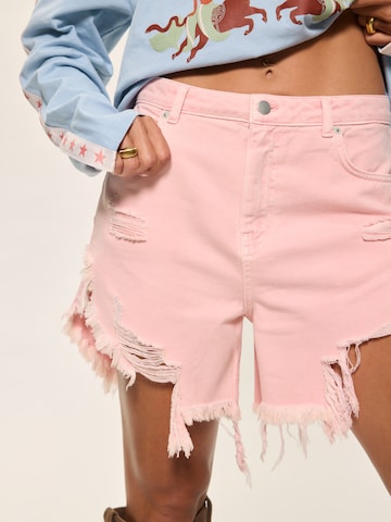 Kamila Šikl Обычный Джинсы в Ярко-розовый