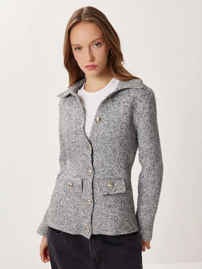 Happiness İstanbul Strickjacke 'Strickjacken'‌ in S-L in grau, Produktansicht