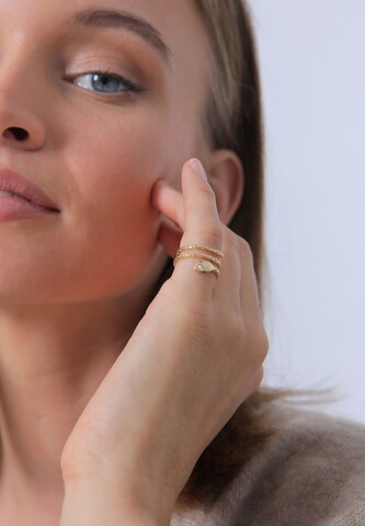 ELLI Ring 'Pinky Snake' in Gold: Vorderseite