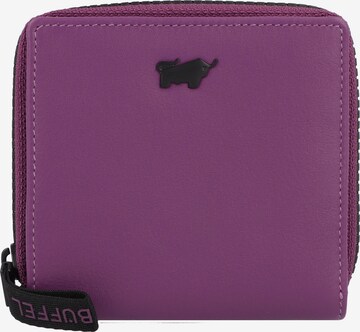 Braun Büffel Wallet 'Capri' in Purple: front