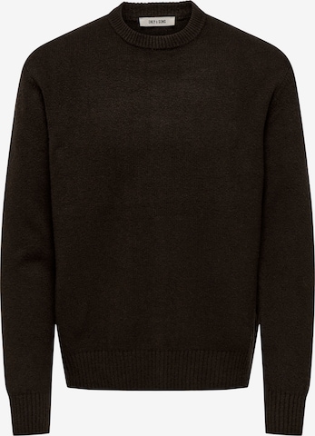 Only & Sons Pulover 'ONSJAMES' | rjava barva: sprednja stran