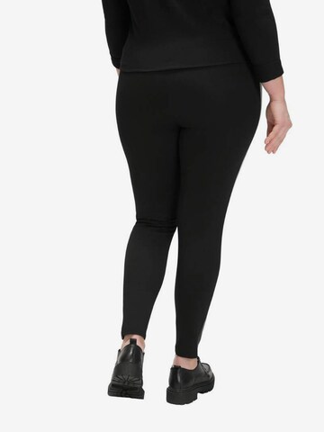 Ulla Popken Skinny Leggings 'Fake' in Schwarz