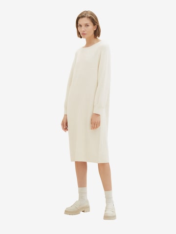 TOM TAILOR Knitted dress in Beige