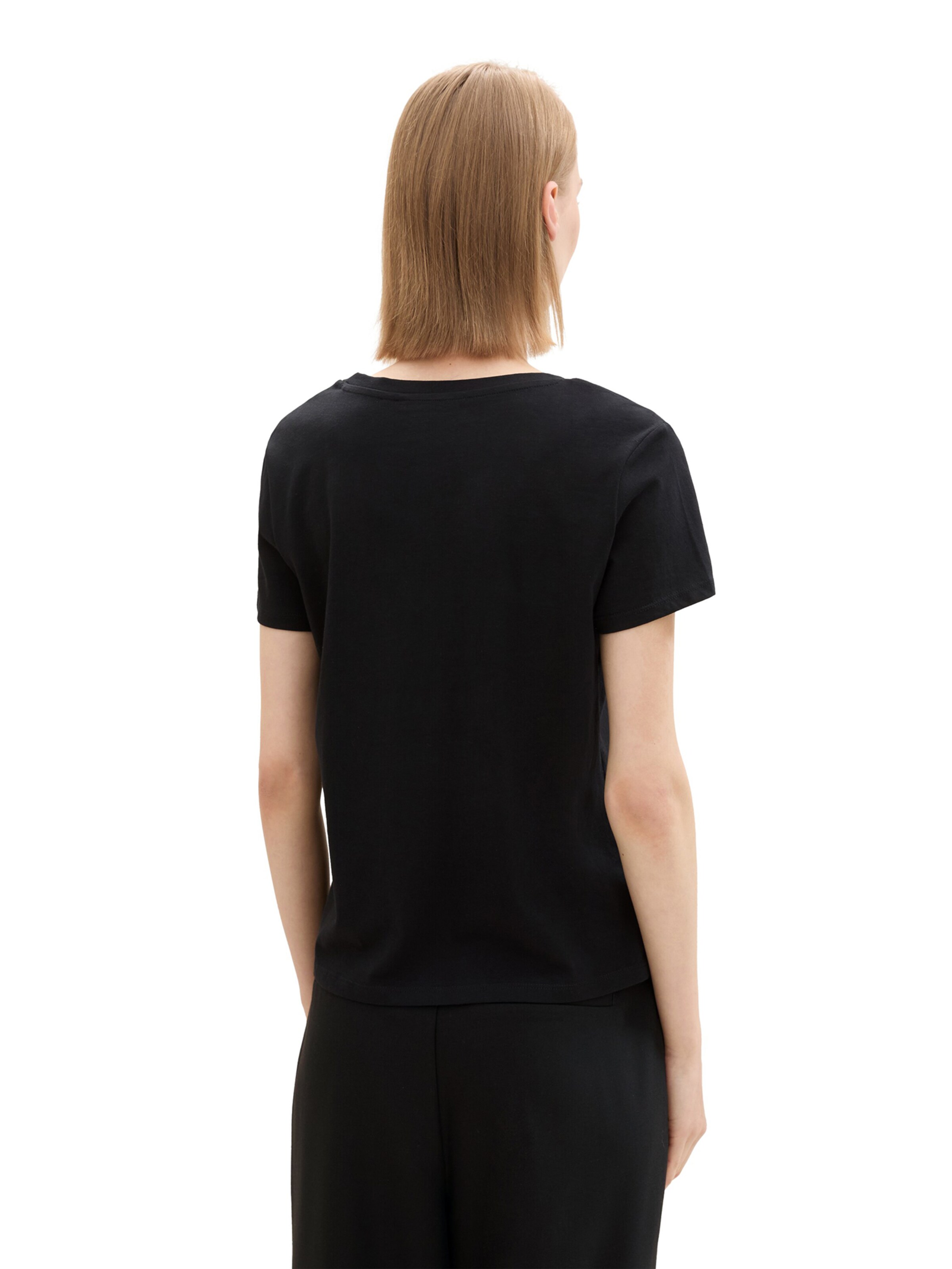 TOM TAILOR DENIM Koszulka w kolorze czarny