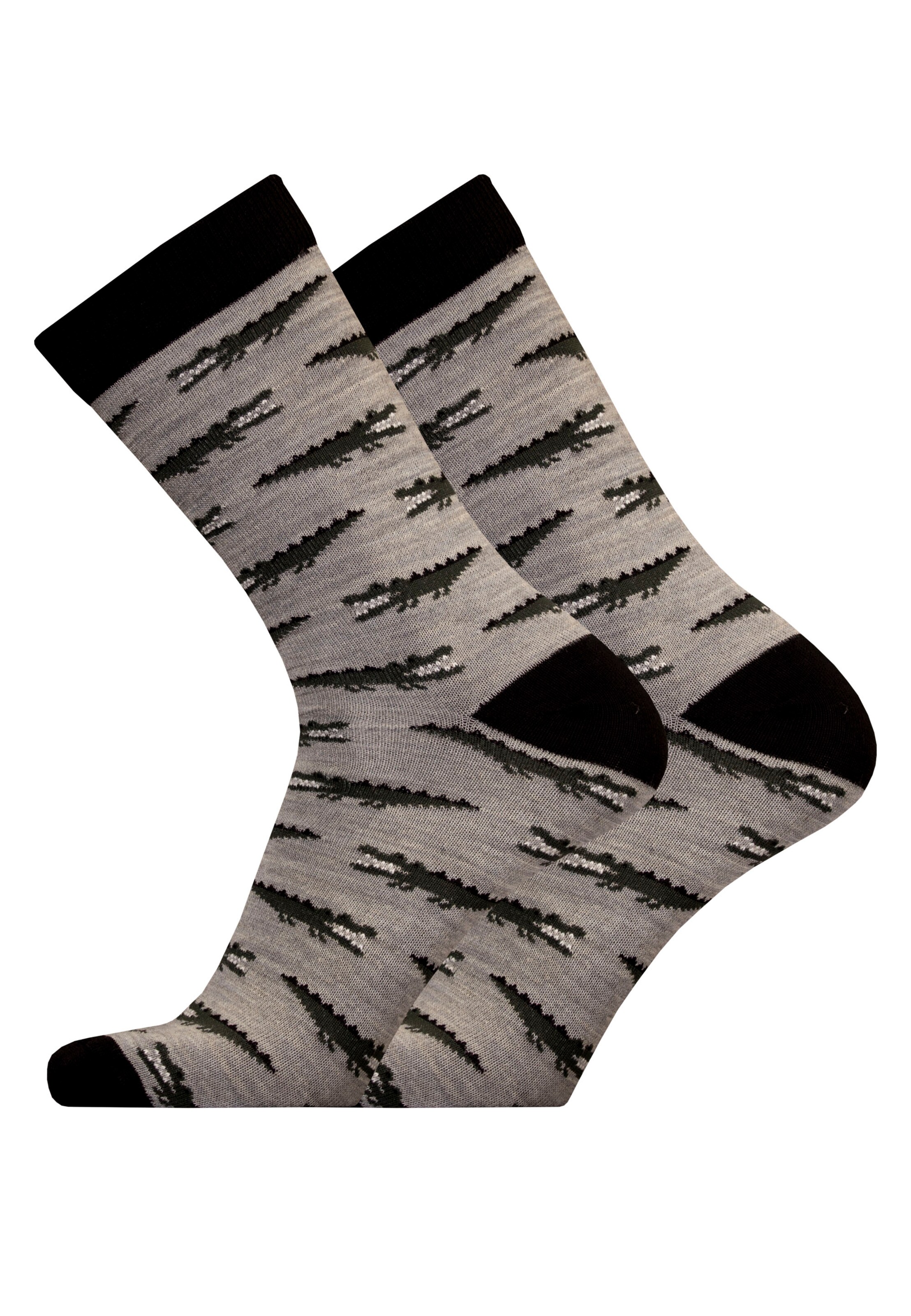 UphillSport Socks 'CROCODILE' in Grey: front