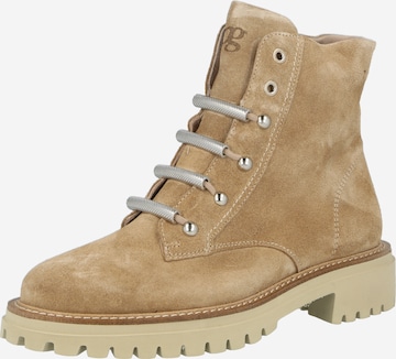 Paul Green Lace-Up Ankle Boots in Beige: front