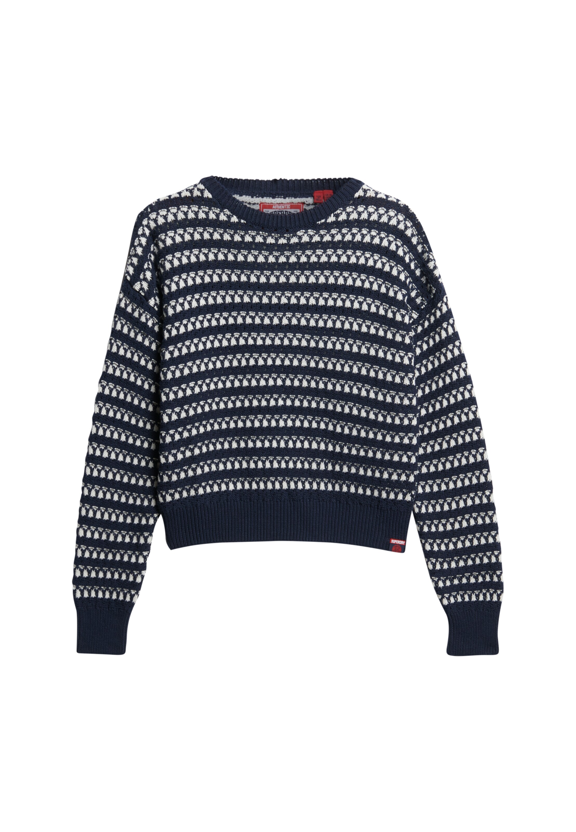Superdry & Co Trui in L in de kleur Navy / Wit, Productweergave