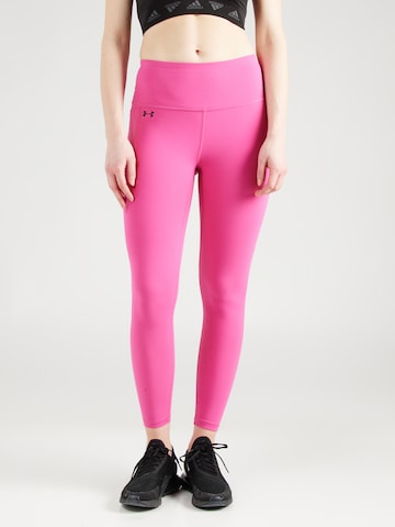 UNDER ARMOUR Skinny Sporthose 'Motion' in Pink: predná strana