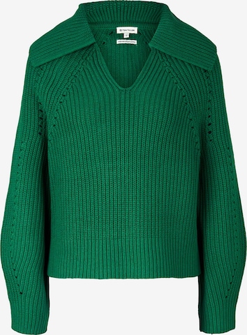 TOM TAILOR Sweater in Green: front