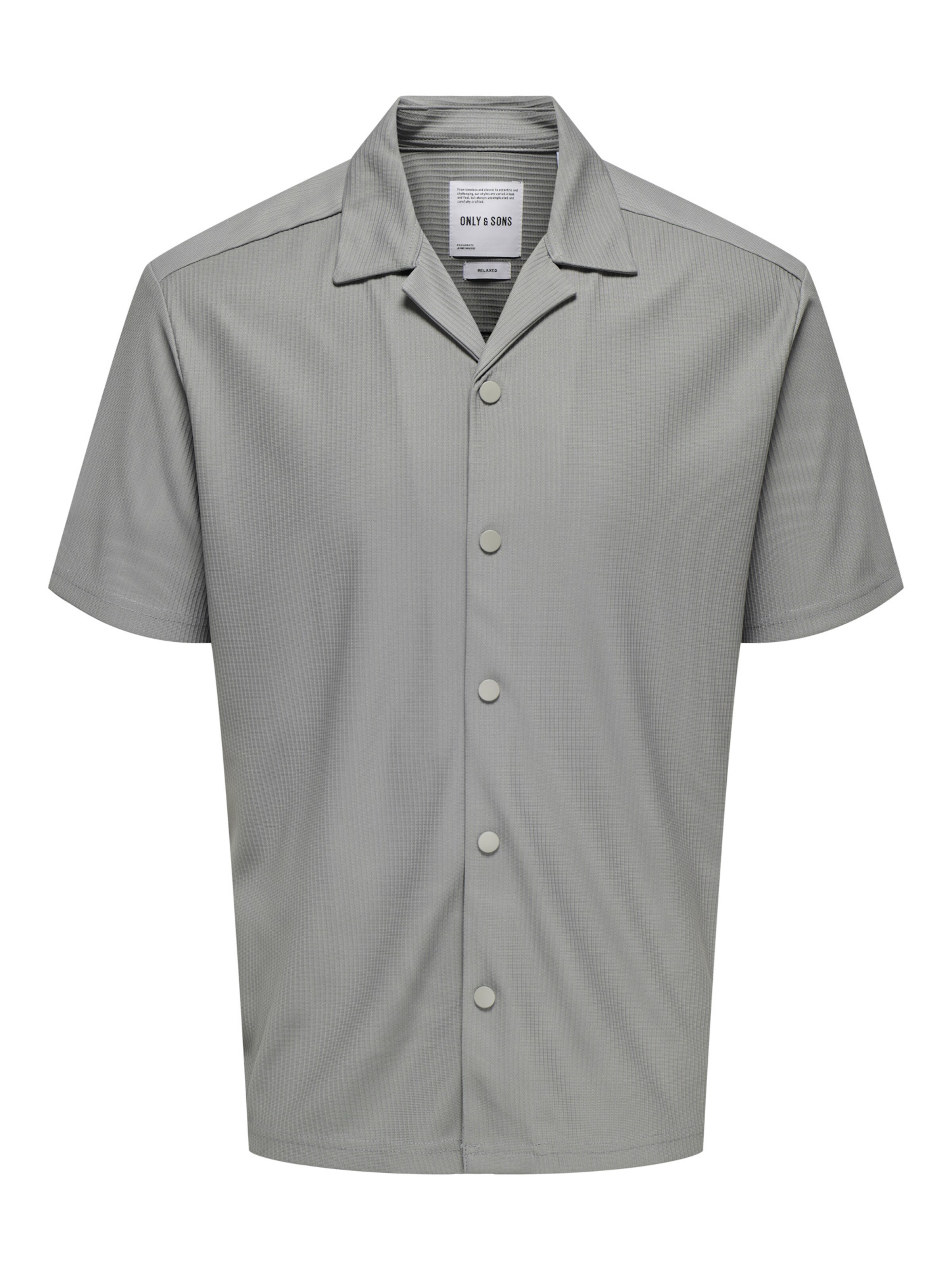 Only & Sons Regular fit Button Up Shirt 'ONSKari' in Grey: front