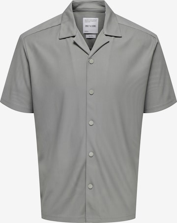 pilka Only & Sons Standartinis modelis Marškiniai 'ONSKari': priekis
