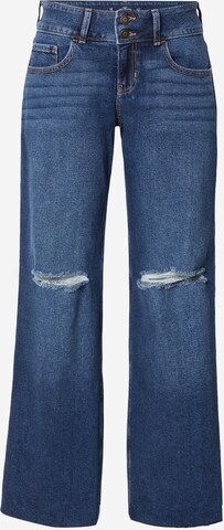 HOLLISTER Široke hlačnice Kavbojke | modra barva: sprednja stran