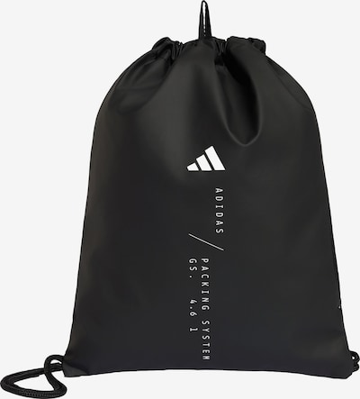 NS dydžio Sportinis krepšys-maišas iš ADIDAS PERFORMANCE, spalva – juoda / balta, Prekių apžvalga