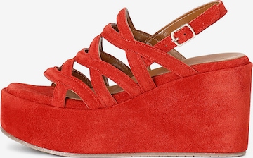 Sandalo di CAFè NOIR in rosso: frontale