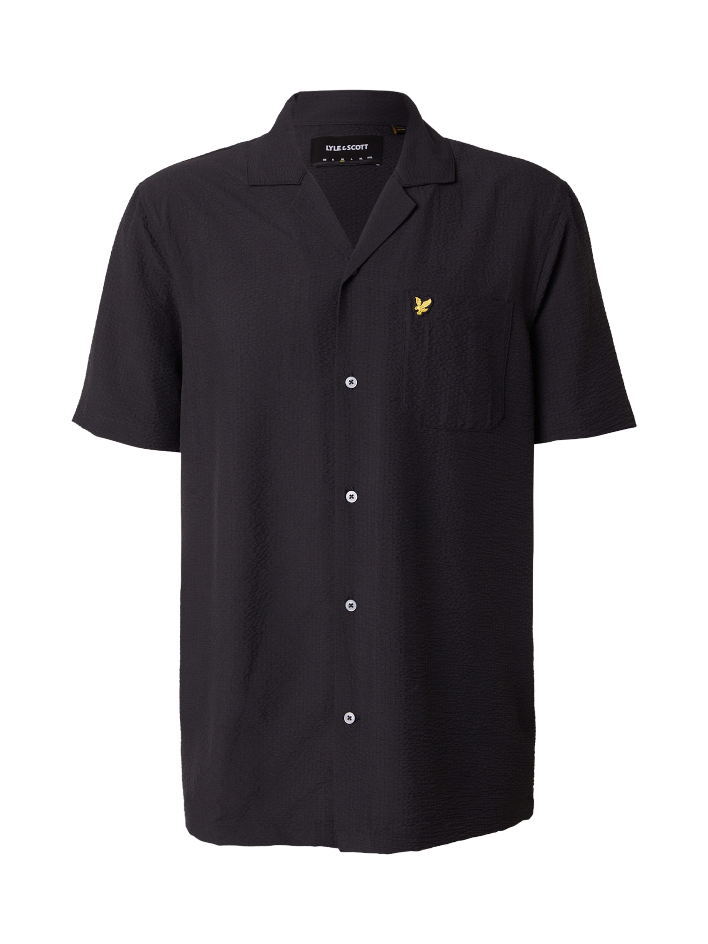 Lyle & Scott Regular fit Skjorta i svart: framsida