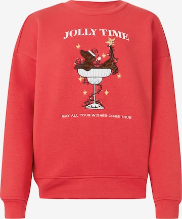 LeGer by Lena GerckeSweater majica 'Evie' - crvena boja: prednji dio