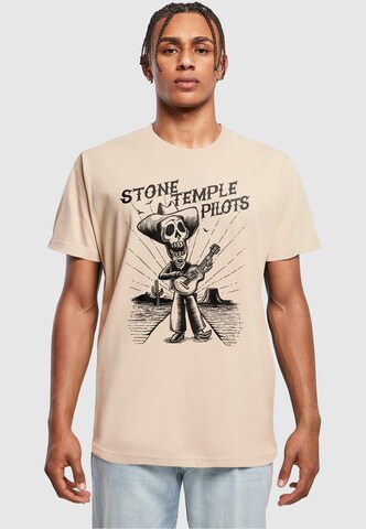 Merchcode Shirt 'Stone Temple Pilots' in Beige: voorkant