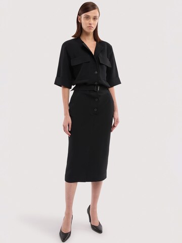 Robe-chemise Trussardi en noir : devant