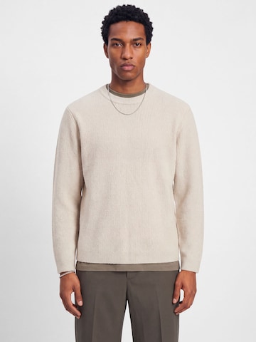Pull-over JACK & JONES en beige : devant