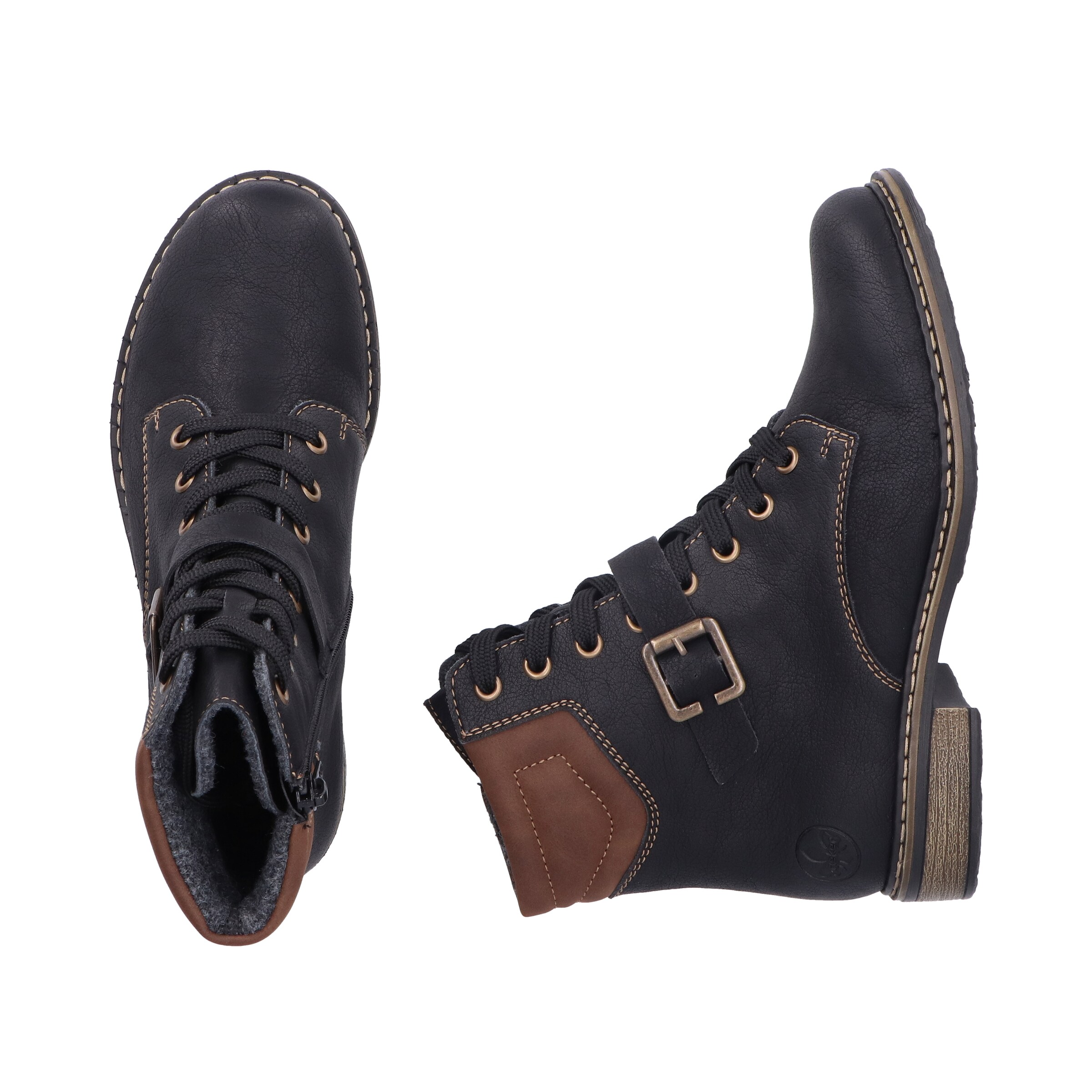 Bottes à lacets '71200' Rieker en noir