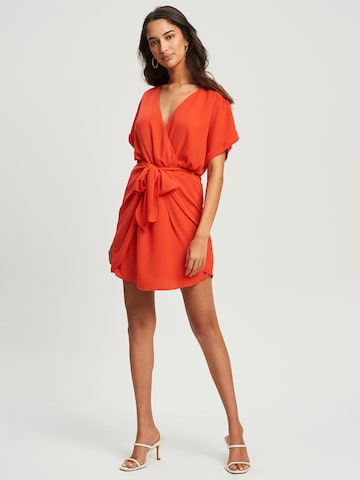 Tussah Dress 'RAVEN' in Orange