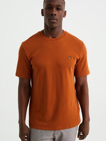 WE Fashion Shirt in Bruin: voorkant