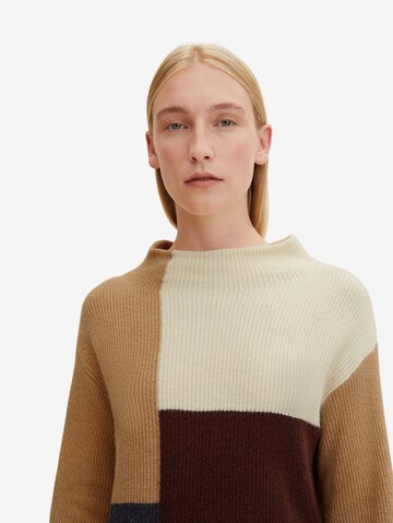 TOM TAILOR Sweater in Brown